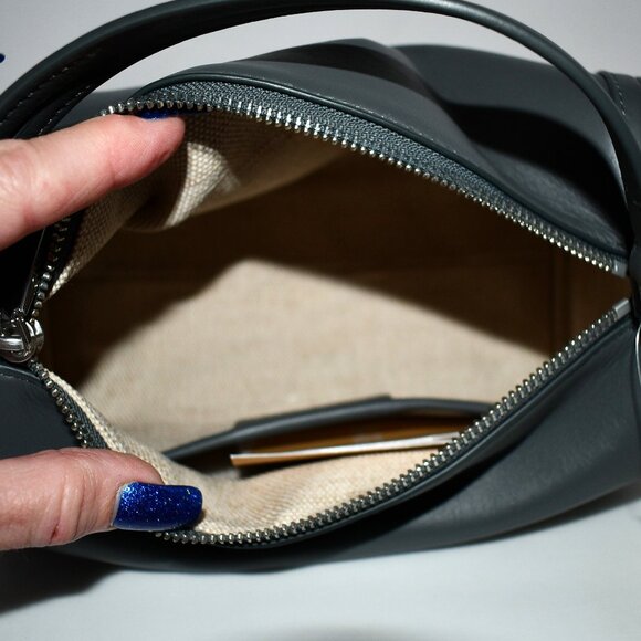 Michael Kors Orchard Small East West Barrel Crossbody Bag in Slate #3SF4S50C5L N - Picture 3 of 7